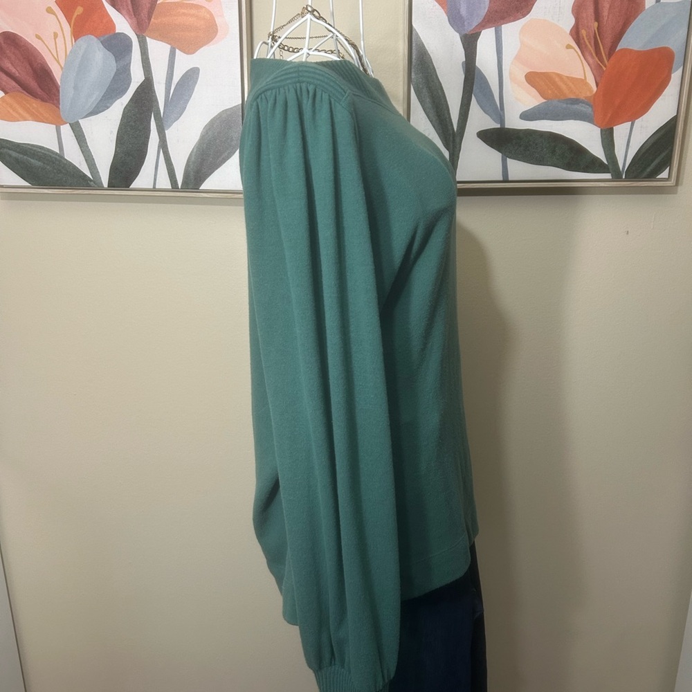 LOFT Teal Boatneck Sweater- super soft! - Picture 3 of 5